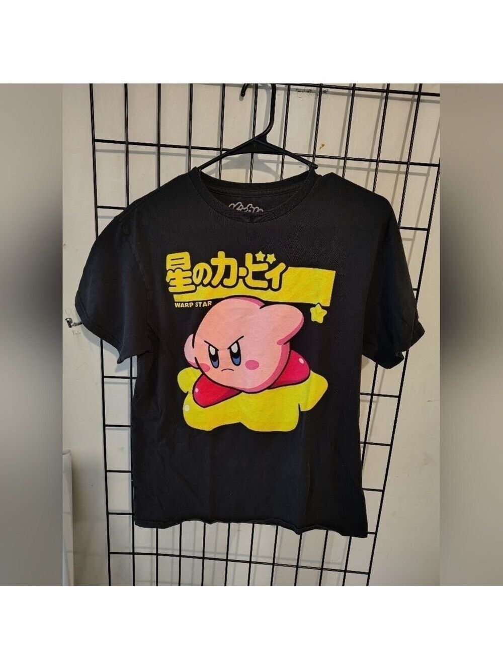 Nintendo Kirby Black Warp Star Japanese Graphic Shirt